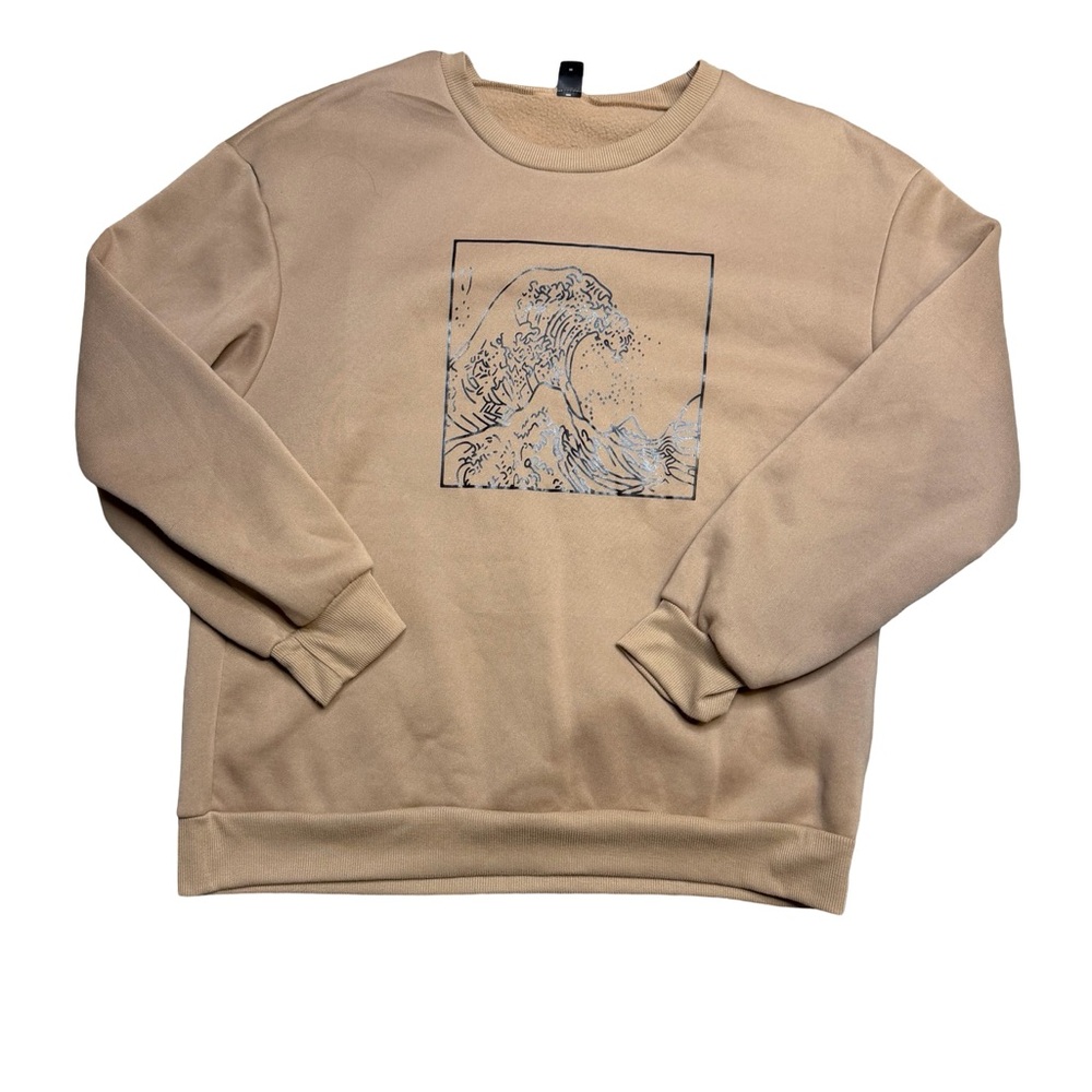 ✨ SHEIN Wave‎ Graphic Fleece Sweatshirt Pullover XL ✨